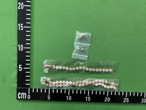 白水晶罗马玫瑰金【项链手链耳钉】套装