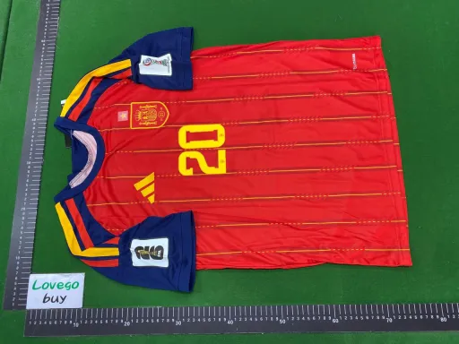 Spain home jersey #20 with captain's armband