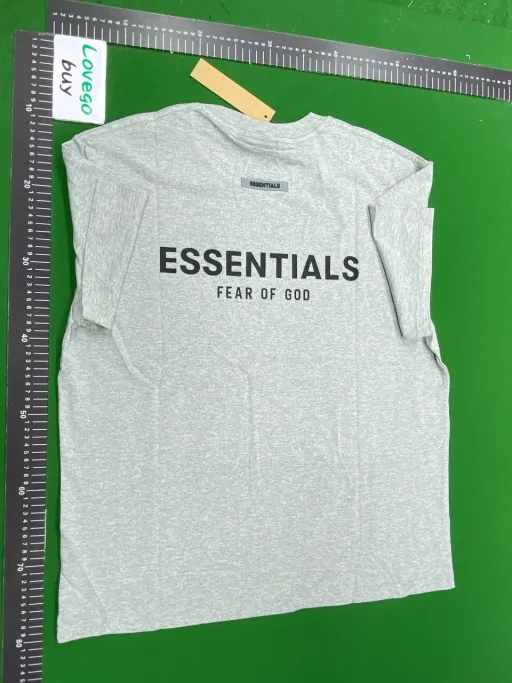 2401 dark gray letter flocked short sleeves