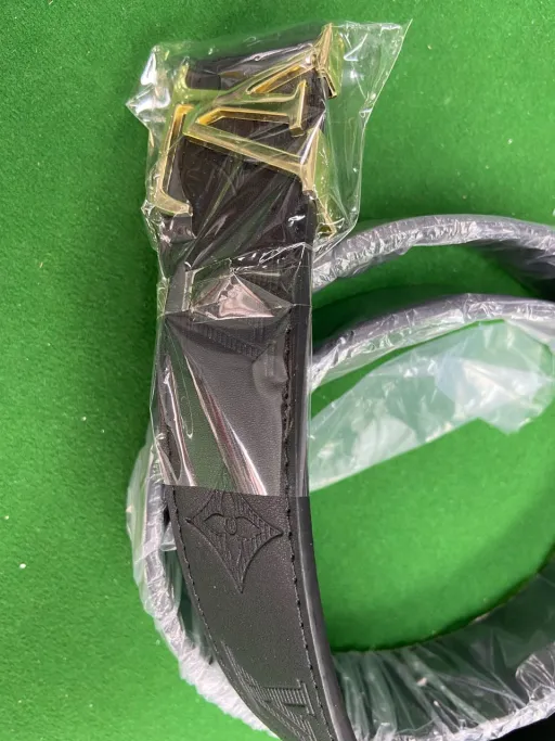 Big flower black gold buckle