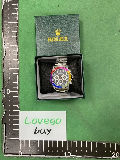 Rainbow di steel belt silver black