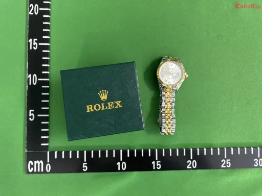 日志实心钢带罗马间金白