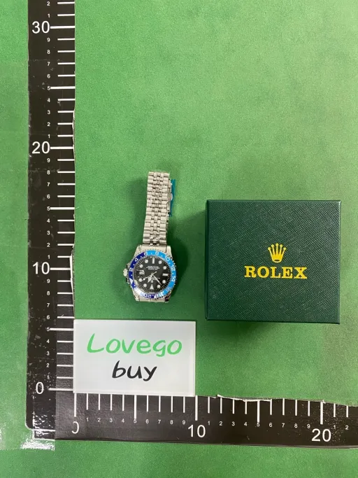 Four-pin coke circle five baht silver watch strap blue sky blue circle