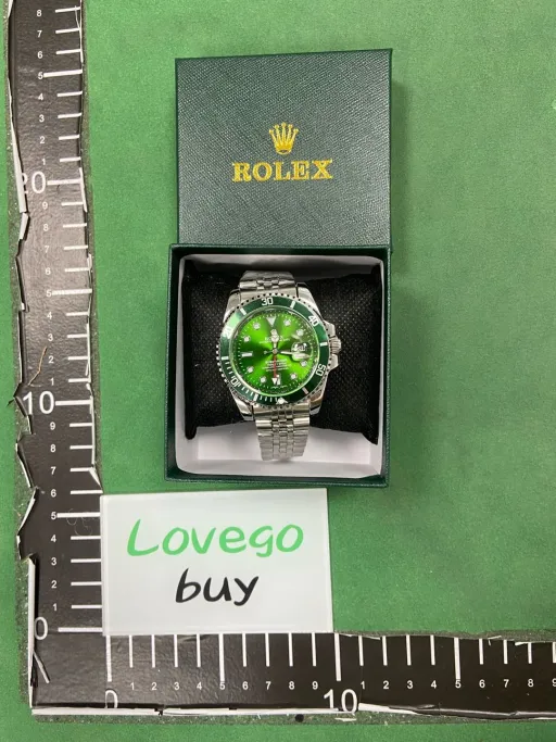 Four-pin water ghost five-bead silver strap green water ghost