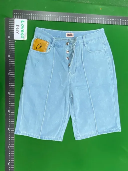 E01-denim shorts (light blue)