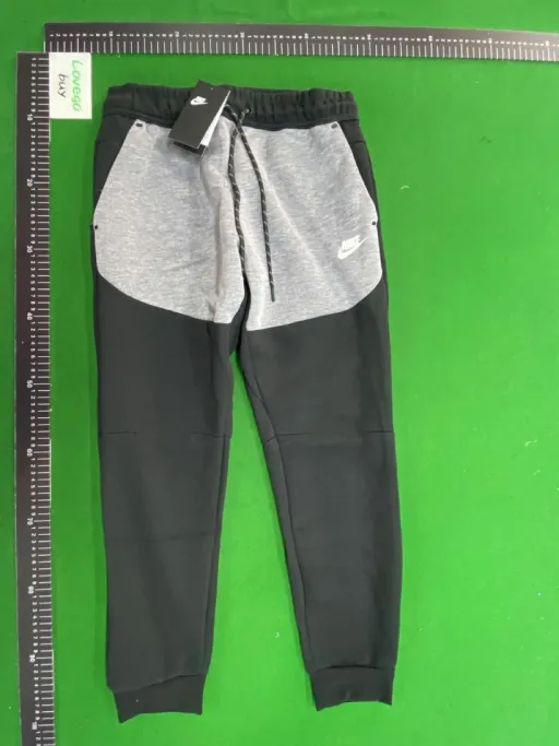 Black and dark gray trousers