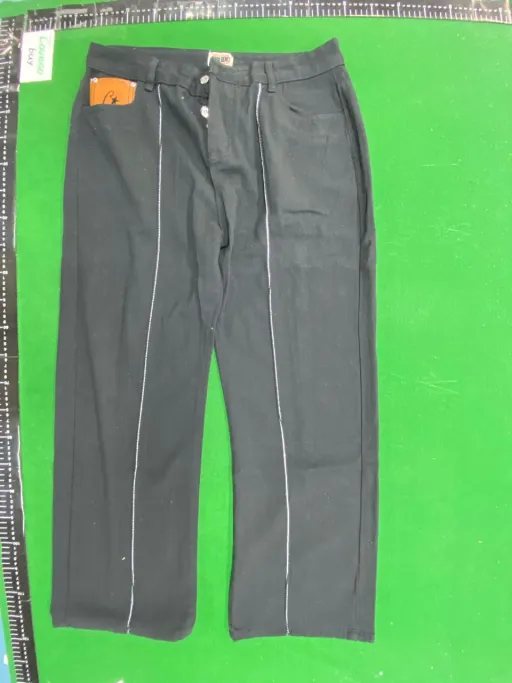 Black denim suit