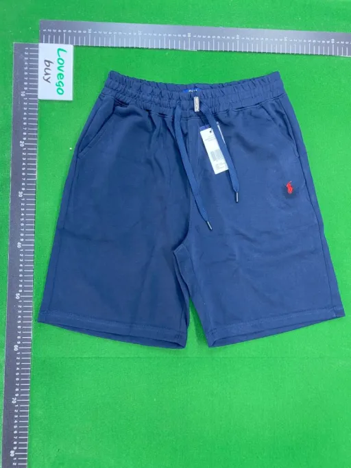 Shorts navy blue red label
