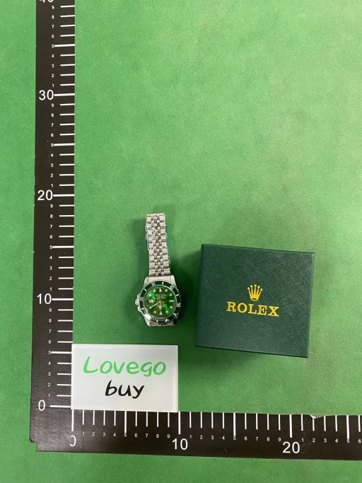 Four-pin water ghost five-bead silver strap green water ghost
