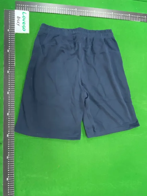 Cotton shorts navy blue-white horse