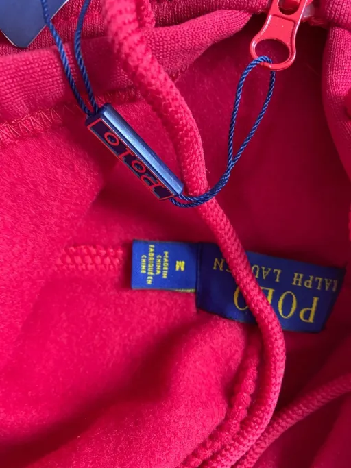 Zip cardigan red-black label