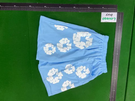 Sky blue foam shorts