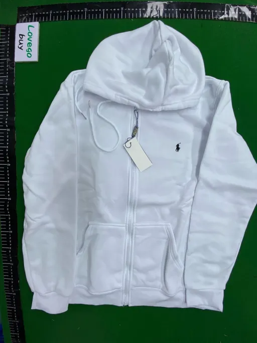 White zipper suit black