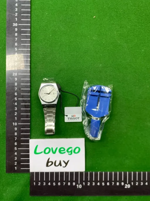 New watch strap, stainless steel face, silver-white