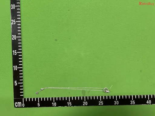 白金小双环项链