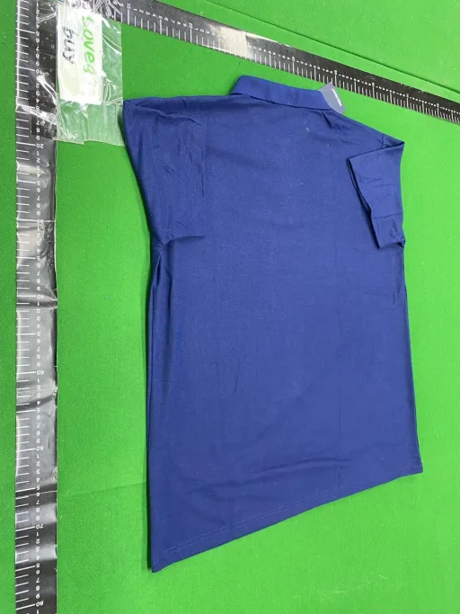 Navy blue white label