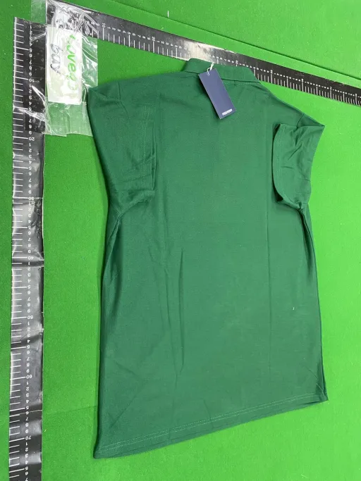 Dark green white label
