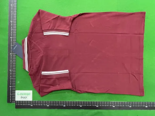 Burgundy double white edge