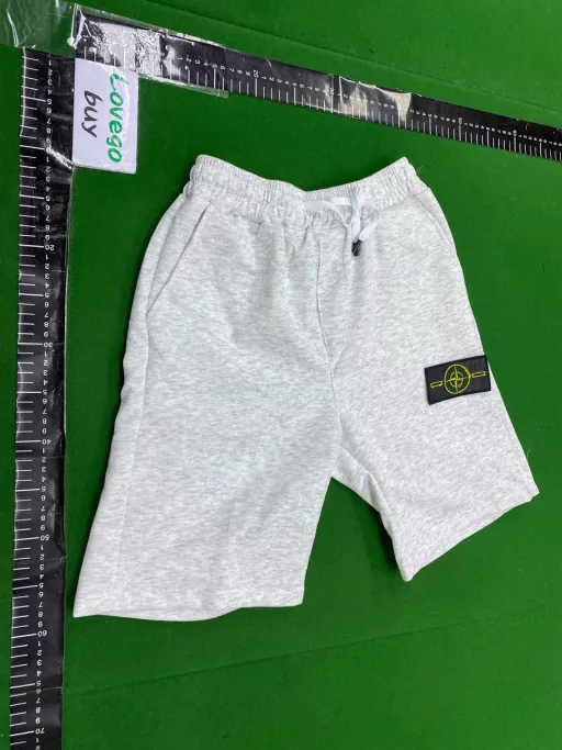 Stone shorts white gray