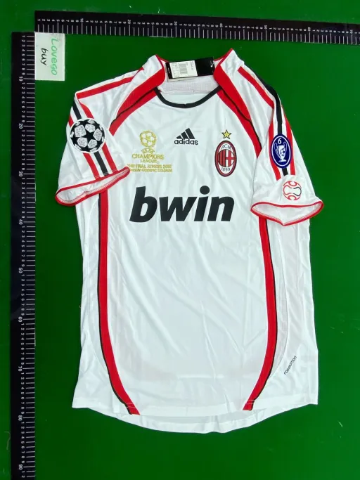 0607 champions league champion ac away printed no. 22 kaka + armband