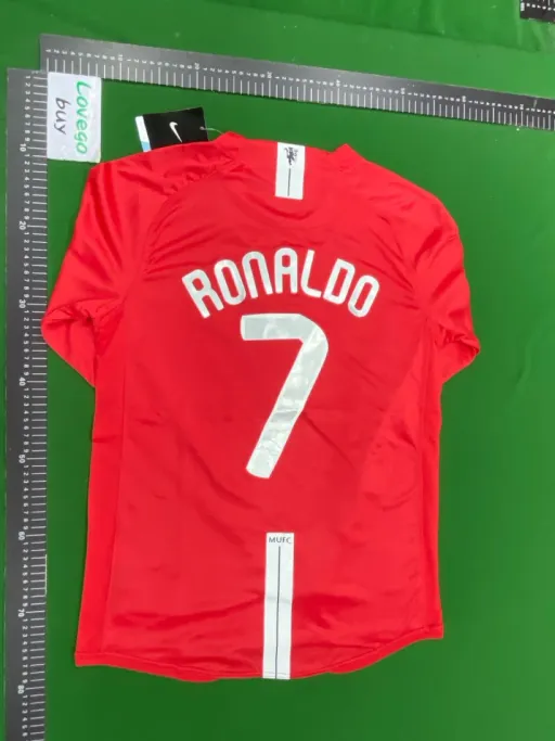 0708 champions league champion man l long sleeve home printed no. 7 ronaldo + armband