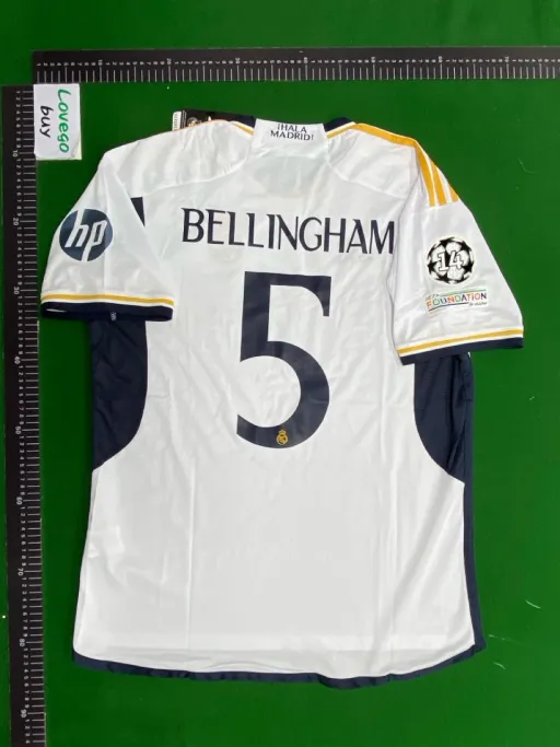 2023-24 champions league champion royal m home printed no. 5 bellingham + armband
