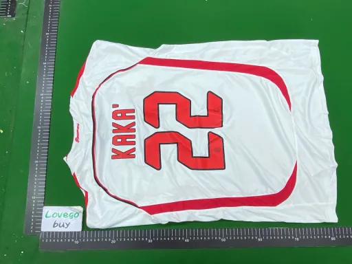 0607 champions league champion ac milan away jersey, featuring #22 kaka + captain's armband