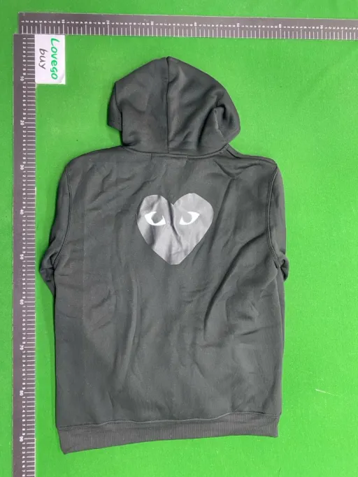 Black cardigan with velvet and big black heart on the back