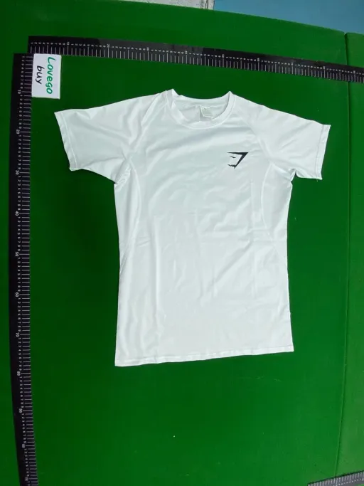 White short sleeves - black logo on the side