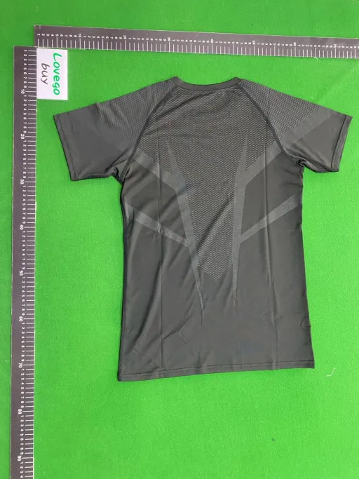 Black mesh short sleeves---white logo