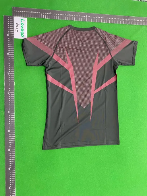Red mesh short sleeves---white logo