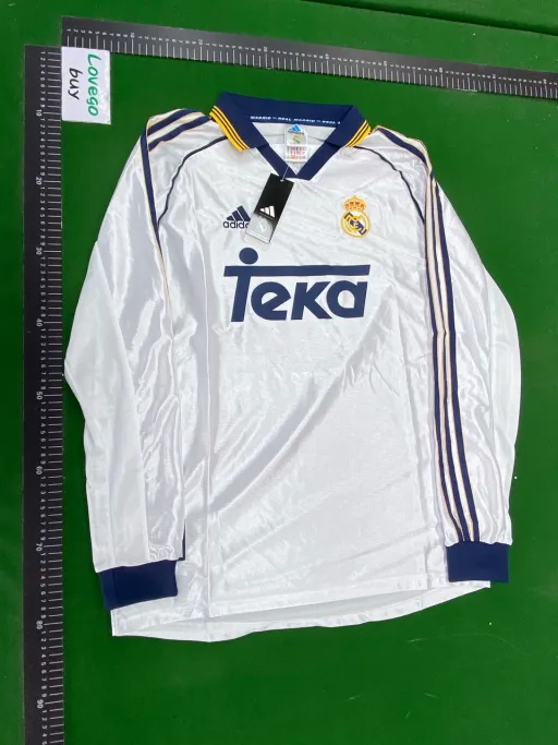 98-00 long sleeve real madrid home jersey