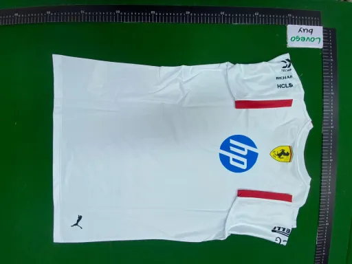 2025 white ferrari round neck