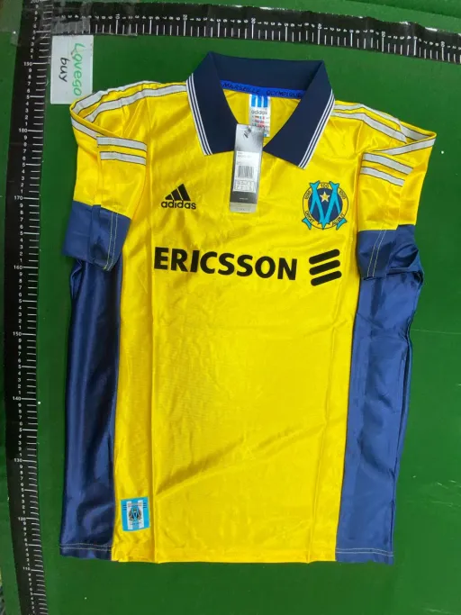 1998-99 marseille yellow away jersey