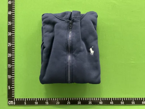 拉链藏青白标