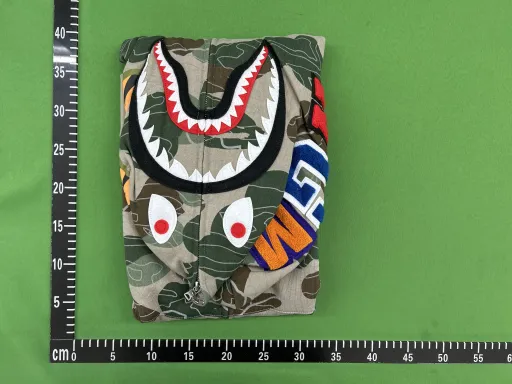 BH05 - Bp Layered Line Camo Shark Full Zip Hoodie Beige