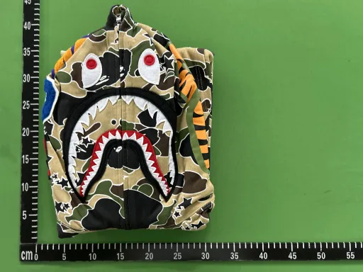 BH34 - Bp Sta Camo Shark Full Zip Hoodie Yellow