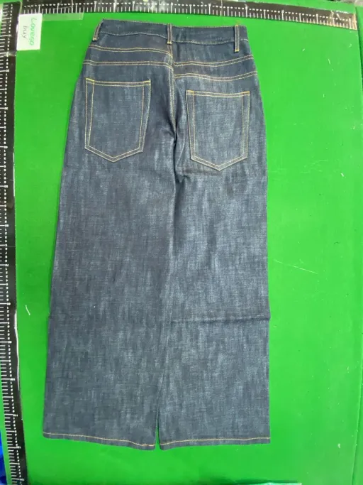 Blue Buttoned Raw Cow