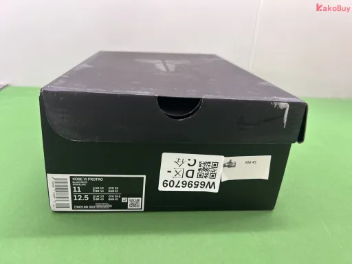款式配色:科比6黑白天使CW2190-002