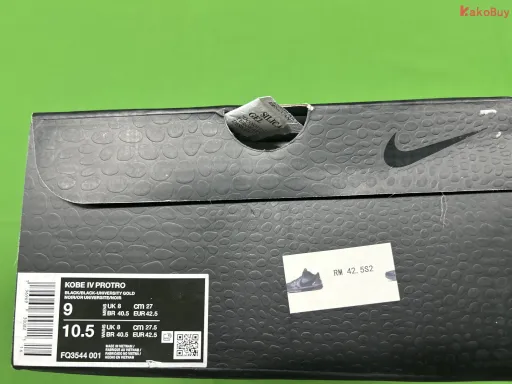 款式配色:科比4黑曼巴FQ3544-001