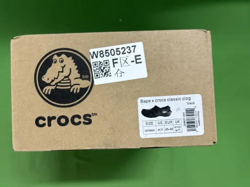 型号:DG版 CROCS bape  黑色