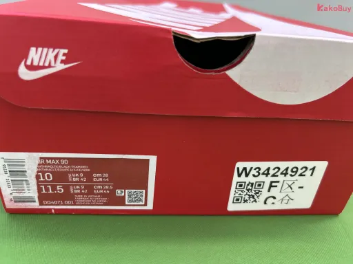 款式配色:NK Max90黑红 DQ4071-001