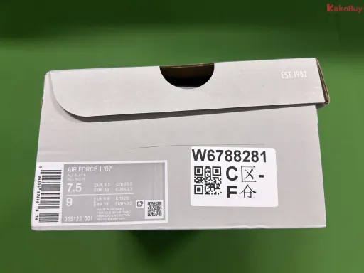 款式:黑色AF1