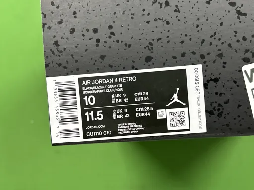 配色:Aj4 黑猫 CU1110-010