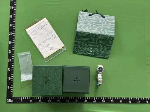 型号尺寸:银壳绿罗盘·三珠钢带