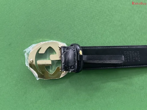 黄底黑色压花GG金扣