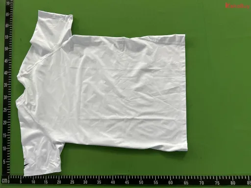 白色中双沟短袖