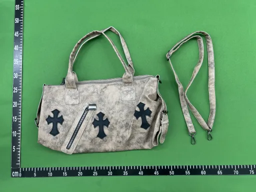 灰色斜拉链款送长肩带